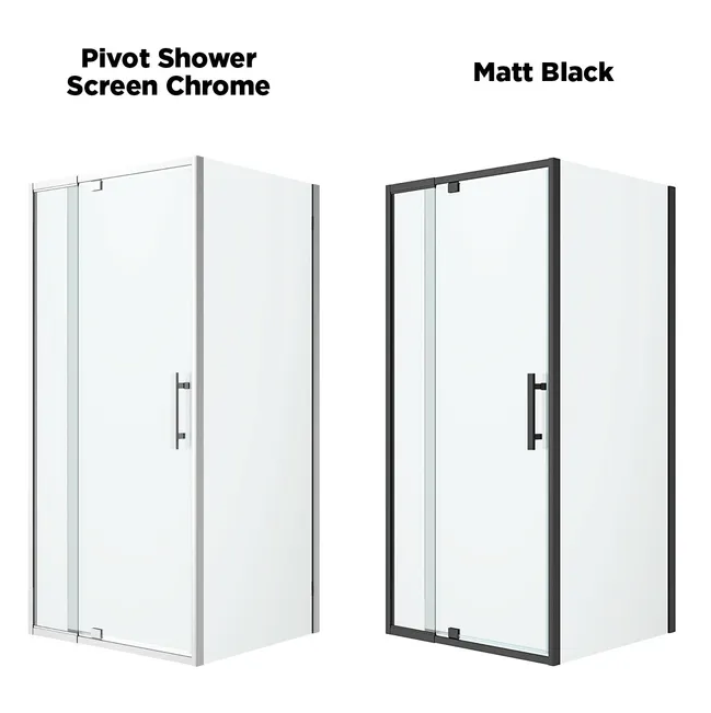 OCEANO LOUVE SHOWER FRONT 1200X2000 MATTE BLACK