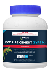 BOSTIK PVC PIPE CEMENT TYPE N CLEAR 250ML