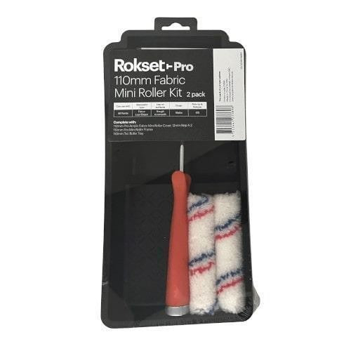 ROKSET PRO FABRIC MINI ROLLER KIT SIZE 110MM NAP 12MM