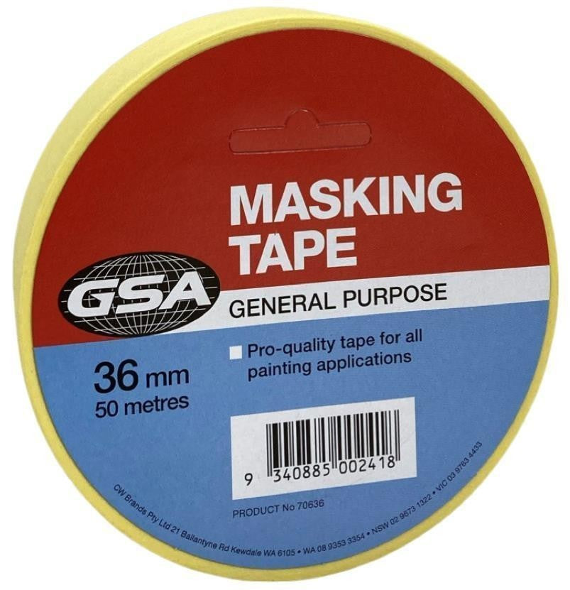 GSA MASKING TAPE 36MM X 50MTR 70636