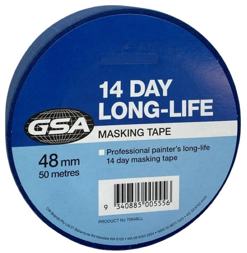 GSA LONG LIFE BLUE MASKING TAPE 48MM X 50MTR