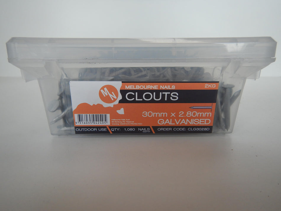CLOUTS GAL 2KG 30MM X 2.80MM