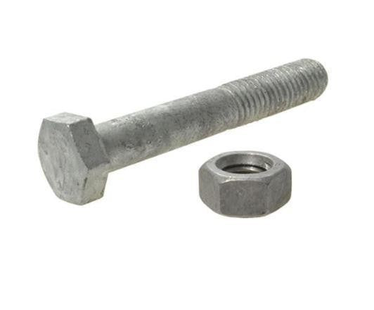 HEX BOLT & NUTS  GAL  10MM X 130MM