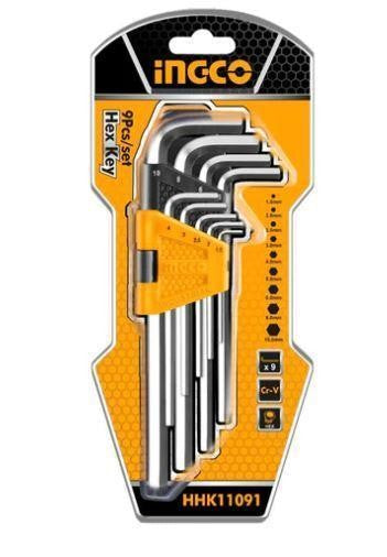 INGCO HEX KEY SET 9 PCS TRADE TIC-HHK11091