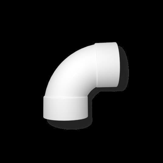 PVC BEND 100MM X 88° PLAIN F/F DWV (220105) BFF10088