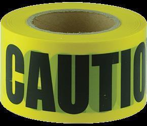 BARRIER TAPE YELLOW AND BLACK 75MM X 100 MTR