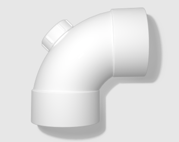 PVC 50MM X 90° BEND W/INSPECTION BIOFF5088
