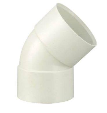 PVC BEND 50MM X 45° PLAIN F/F DWV  BFF5045